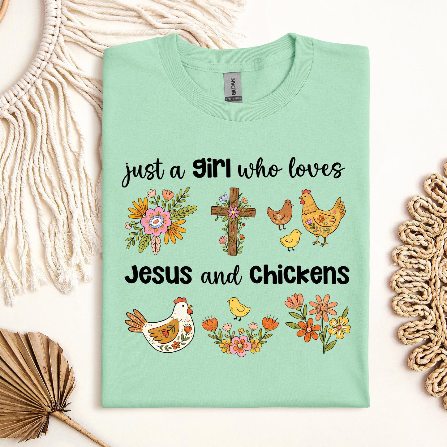 Just A Girl Who Loves Jesus And Chickens 01