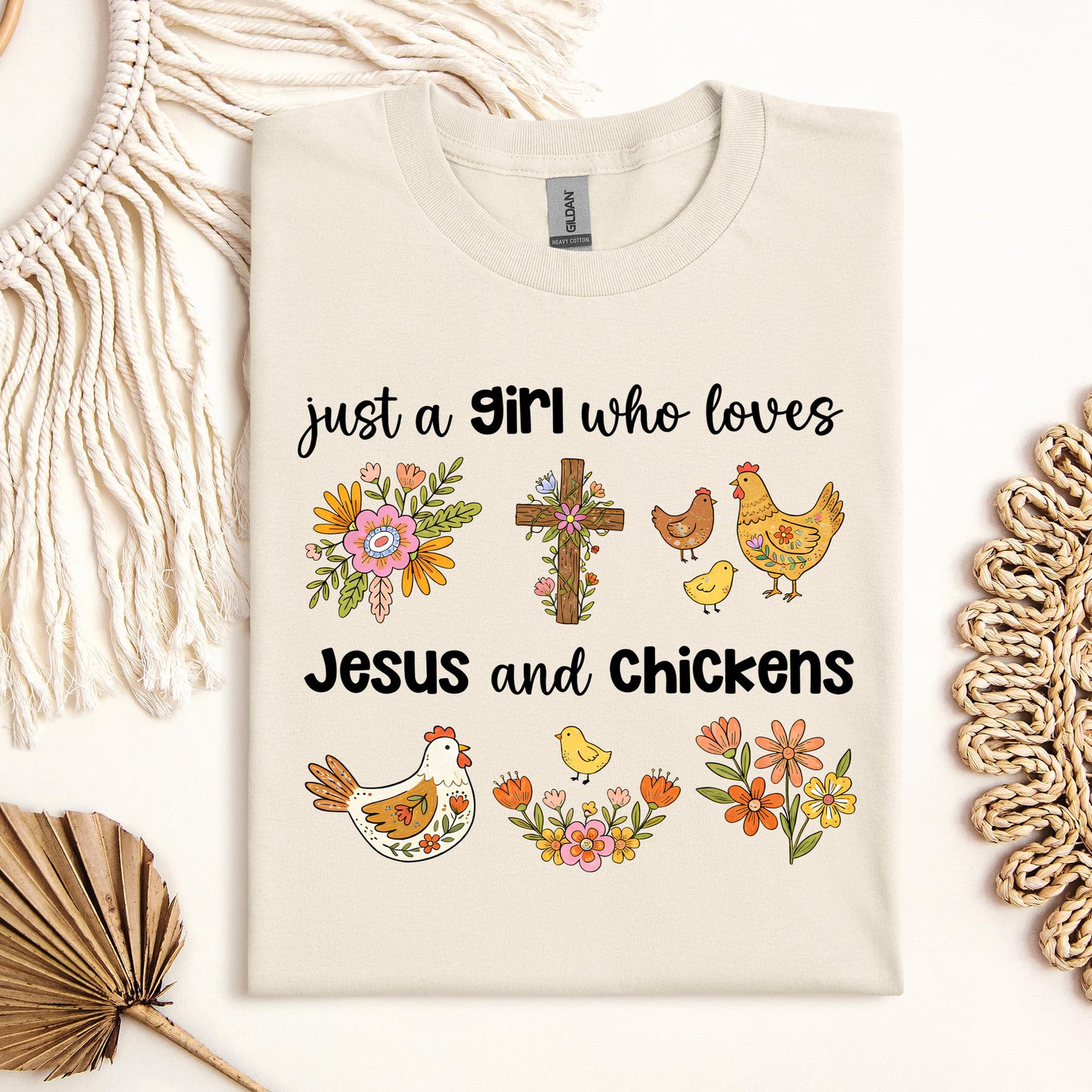 Just A Girl Who Loves Jesus And Chickens 01