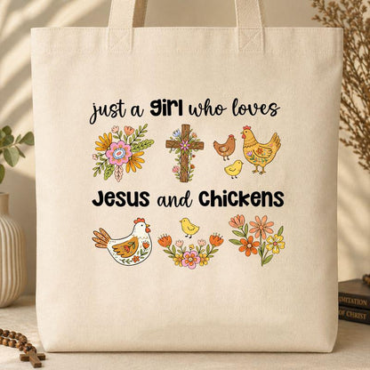 Just A Girl Who Loves Jesus And Chickens 01