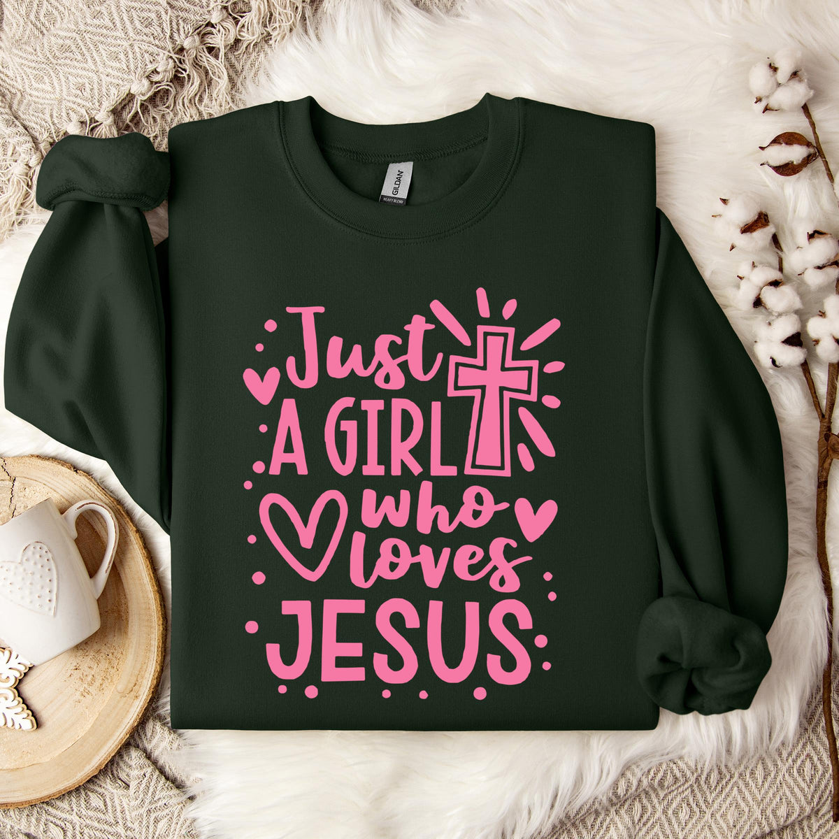 Just A Girl Who loves Jesus Sweatshirt