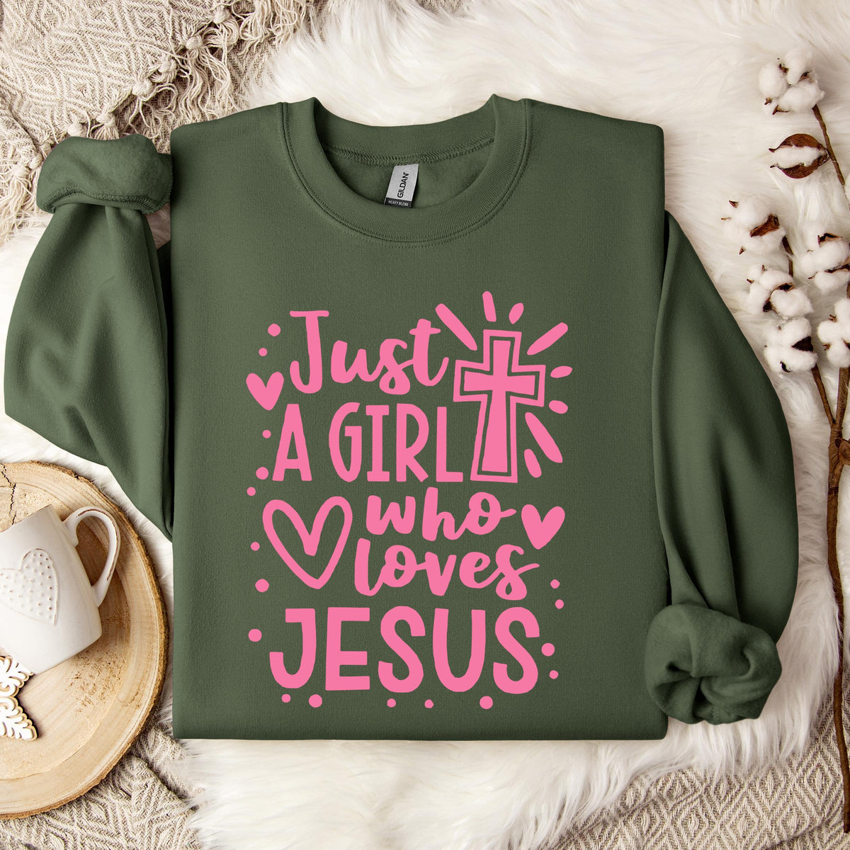 Just A Girl Who loves Jesus Sweatshirt