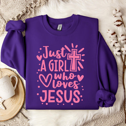 Just A Girl Who loves Jesus Sweatshirt