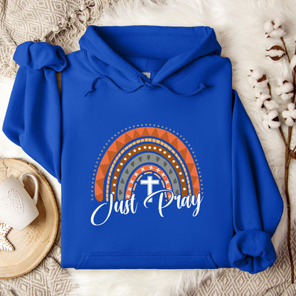 Just Pray Boho Rainbow Hoodie