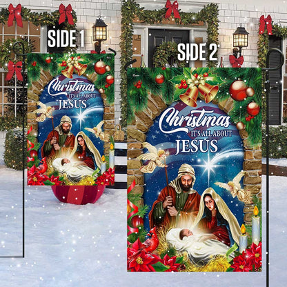 Nativity of Jesus Christmas Flag Christmas It's All About Jesus