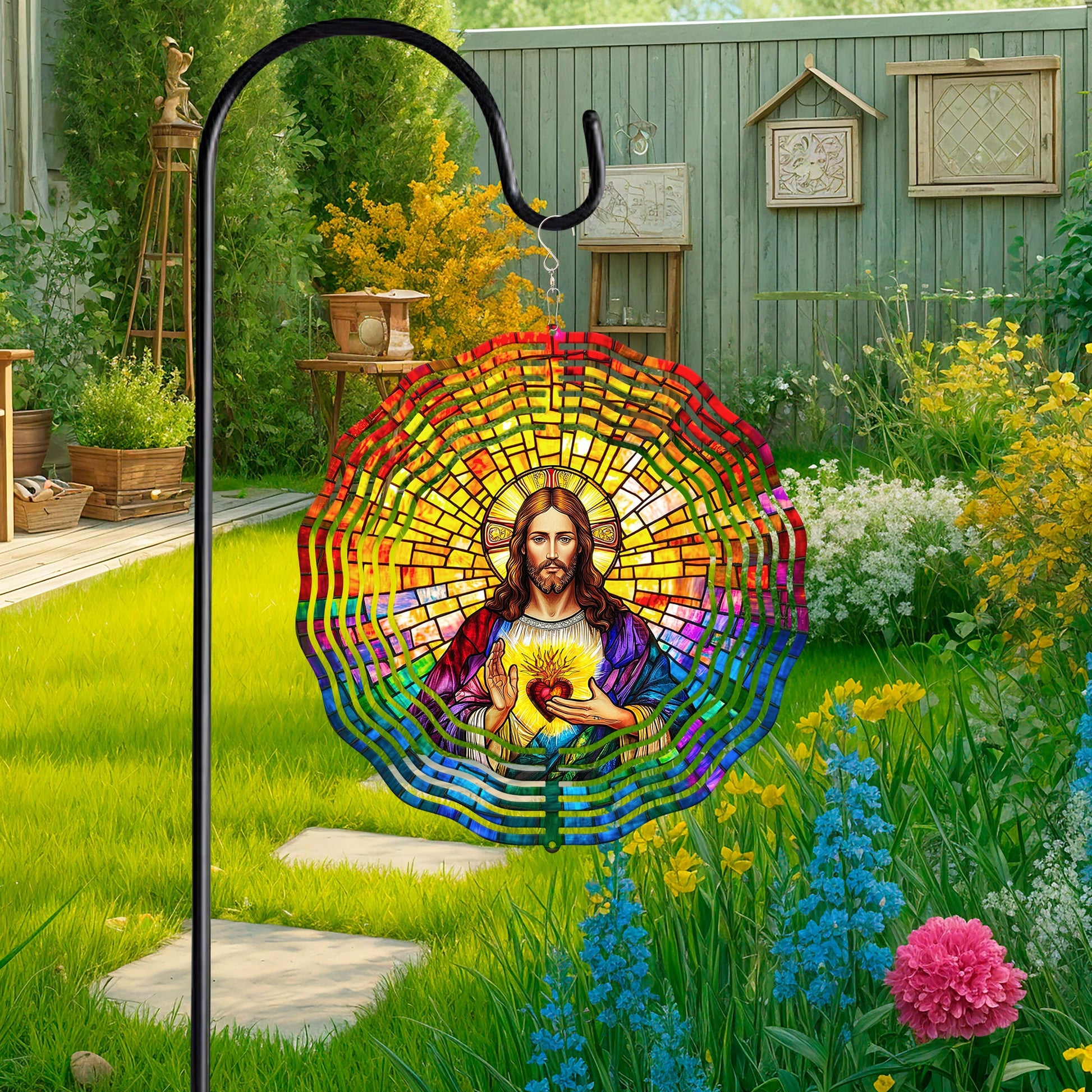 Sacred Heart of Jesus Wind Spinner