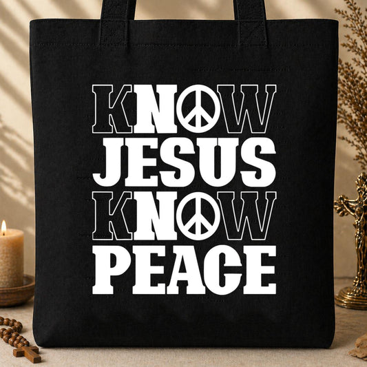 Know Jesus Know Peace 03 Tote Bag