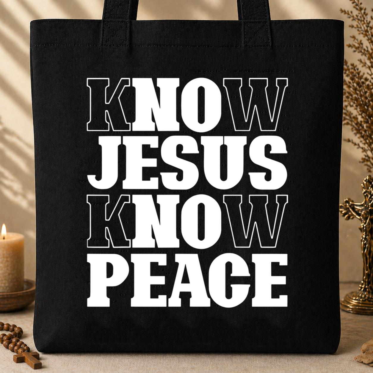Know Jesus Know Peace 2 Tote Bag