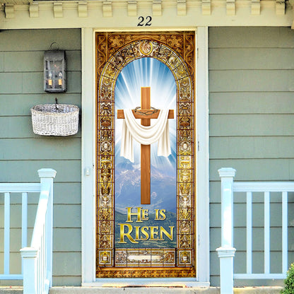 He Is Risen Easter Jesus Christ Door Cover