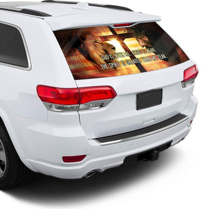 God Is With Me, Jesus Is Near American Rear Window Decal