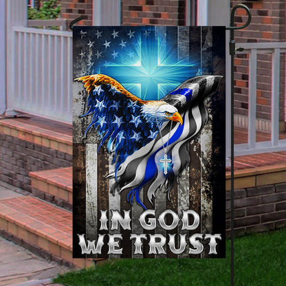 Flagwix American Flag - In God We Trust Christian Cross, American Eagle, The Thin Blue Line Flag