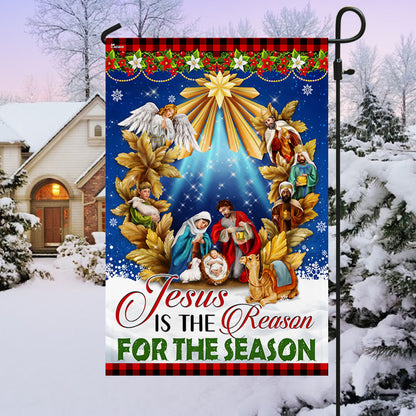 Jesus Christmas Flag Jesus Is The Reason For The Season Holy Night Nativity of Jesus Flag