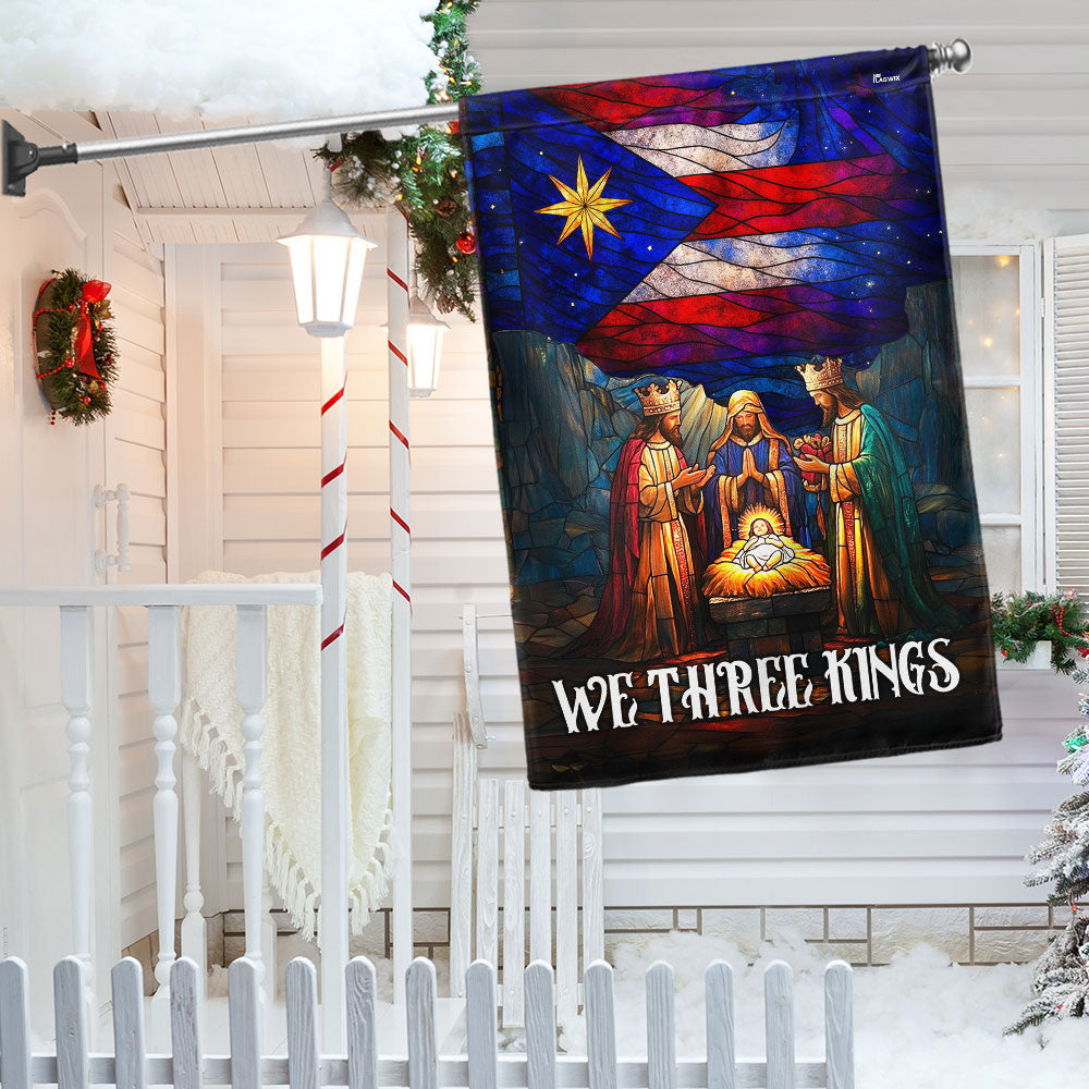 We Three Kings Nativity Flag | Puerto Rico Christmas Christian Flag