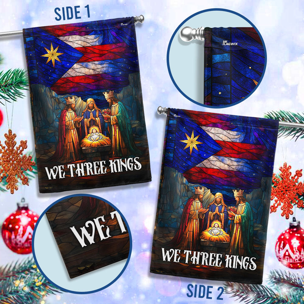We Three Kings Nativity Flag | Puerto Rico Christmas Christian Flag