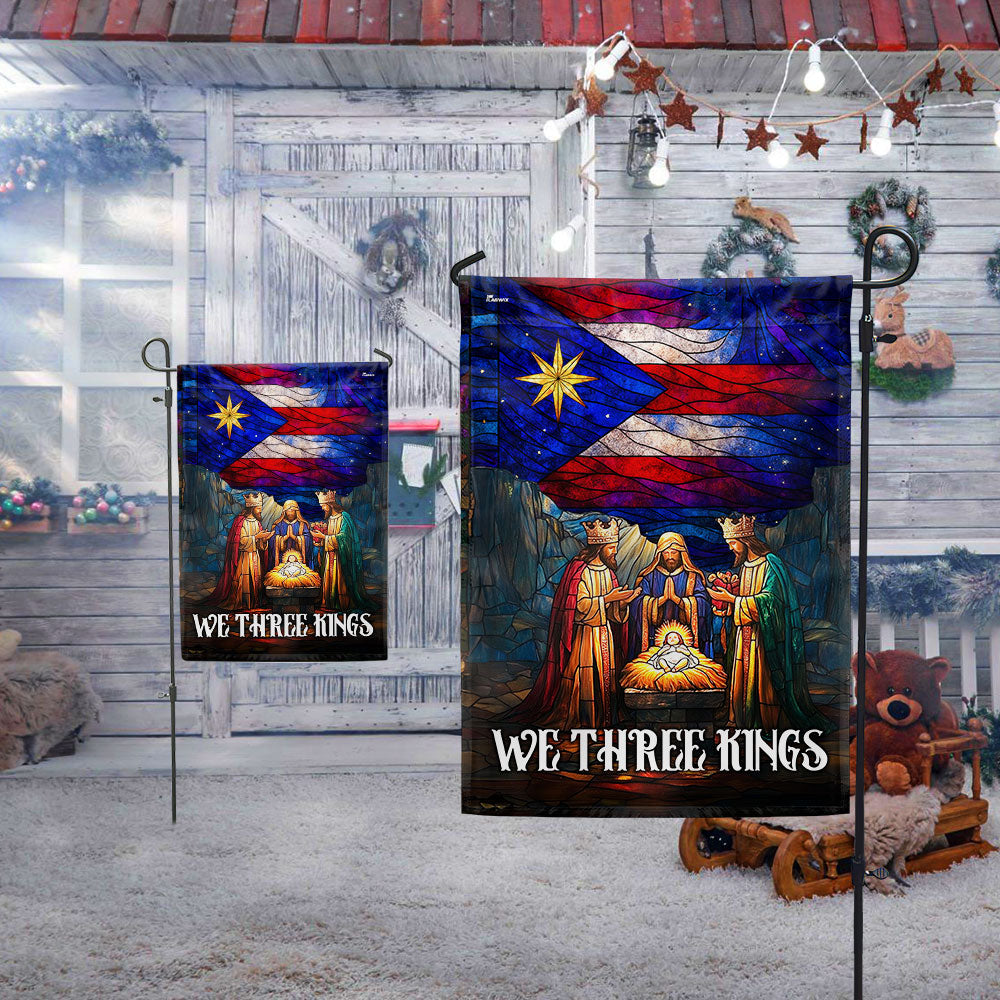 We Three Kings Nativity Flag | Puerto Rico Christmas Christian Flag