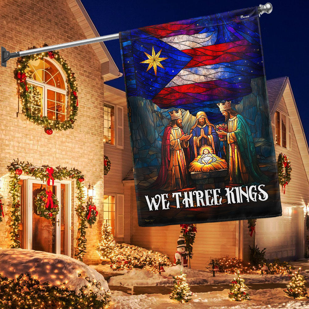 We Three Kings Nativity Flag | Puerto Rico Christmas Christian Flag