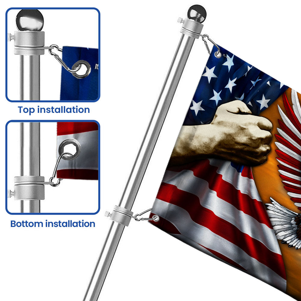 American Eagle Jesus One Nation Under God Christ Patriot Grommet Flag