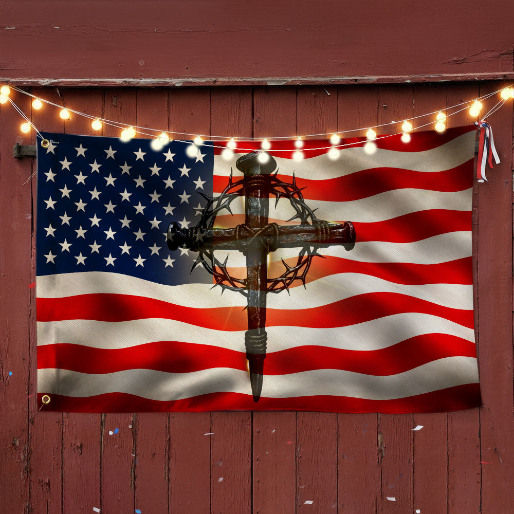 Christ America Patriot Grommet Flag, 250 Years Blessing Nation Under God