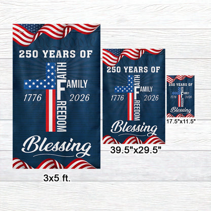 American Patriotic 1776 2026 Flag, 250 Years of Blessing Faith Flag
