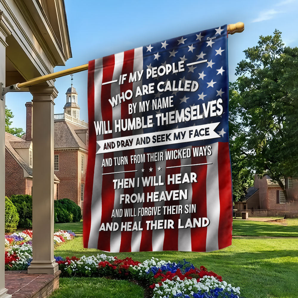 Patriotic Christ 2 Chronicles 7:14 People Called By My Name American Flag
