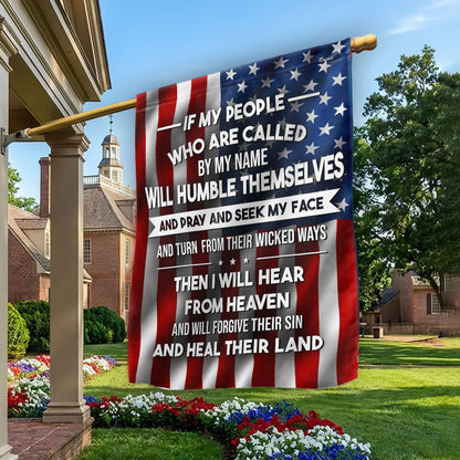 Patriotic Christ 2 Chronicles 7:14 People Called By My Name American Flag