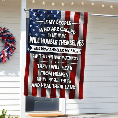 Patriotic Christ 2 Chronicles 7:14 People Called By My Name American Flag