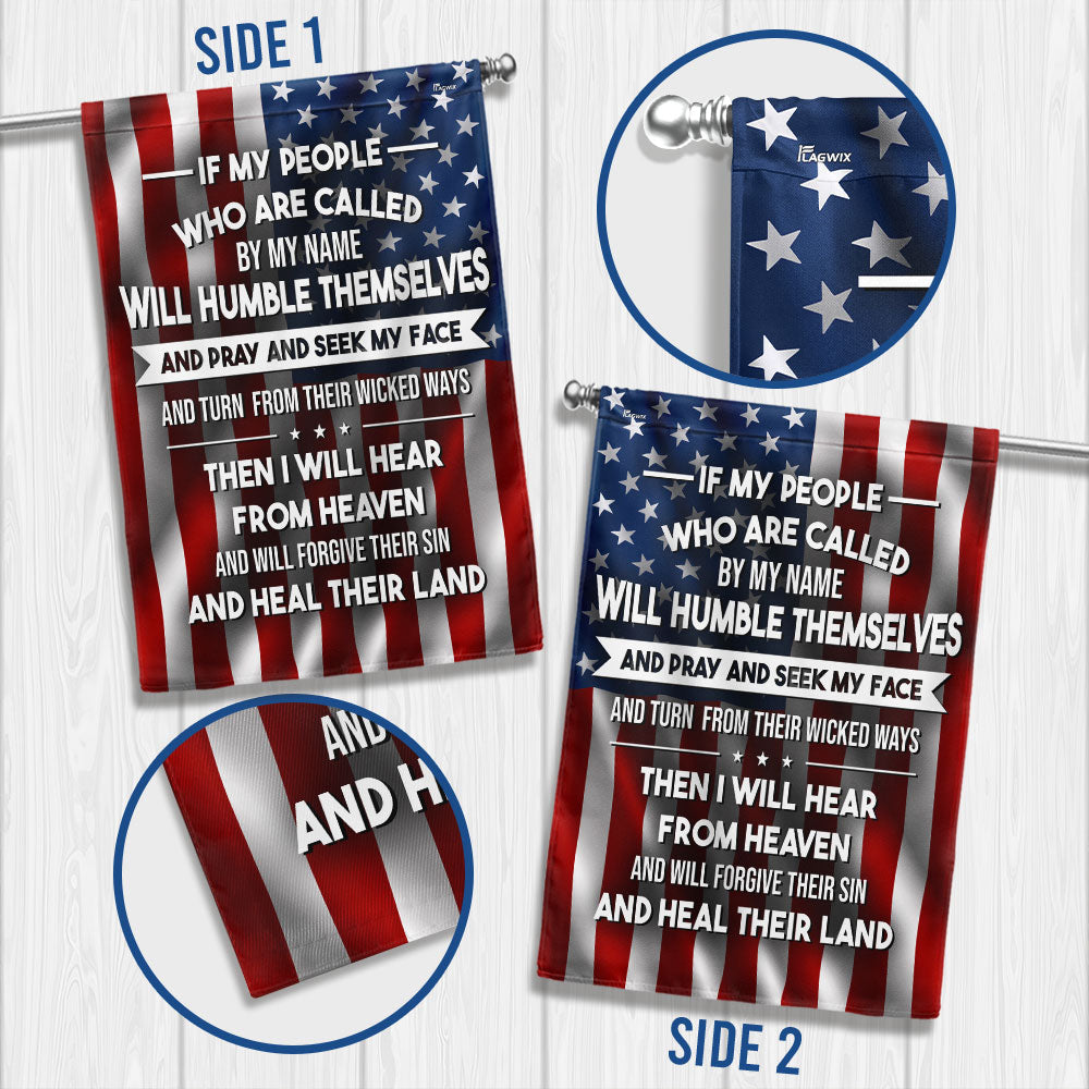Patriotic Christ 2 Chronicles 7:14 People Called By My Name American Flag