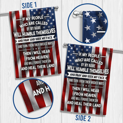 Patriotic Christ 2 Chronicles 7:14 People Called By My Name American Flag