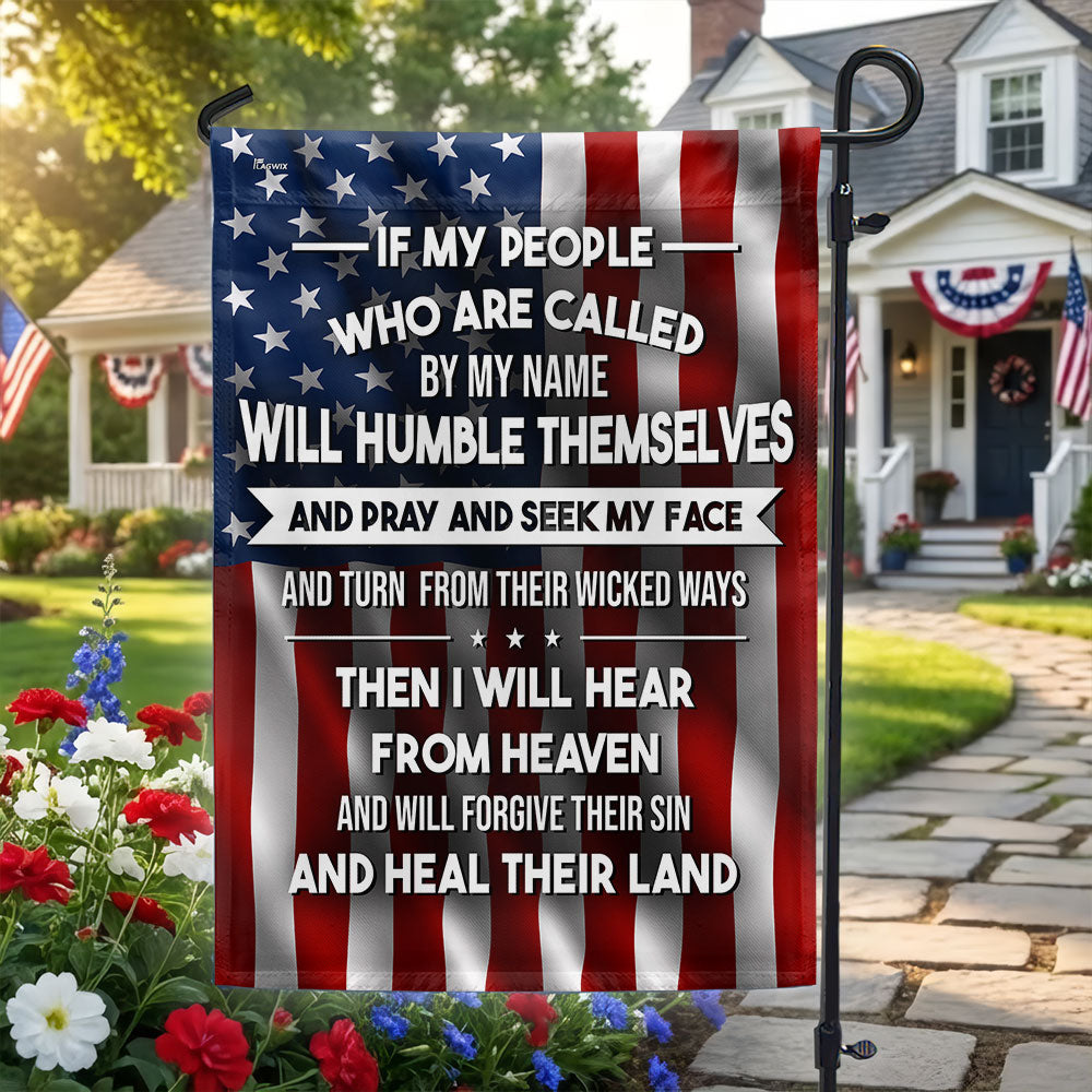 Patriotic Christ 2 Chronicles 7:14 People Called By My Name American Flag