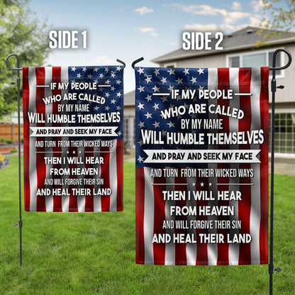 Patriotic Christ 2 Chronicles 7:14 People Called By My Name American Flag