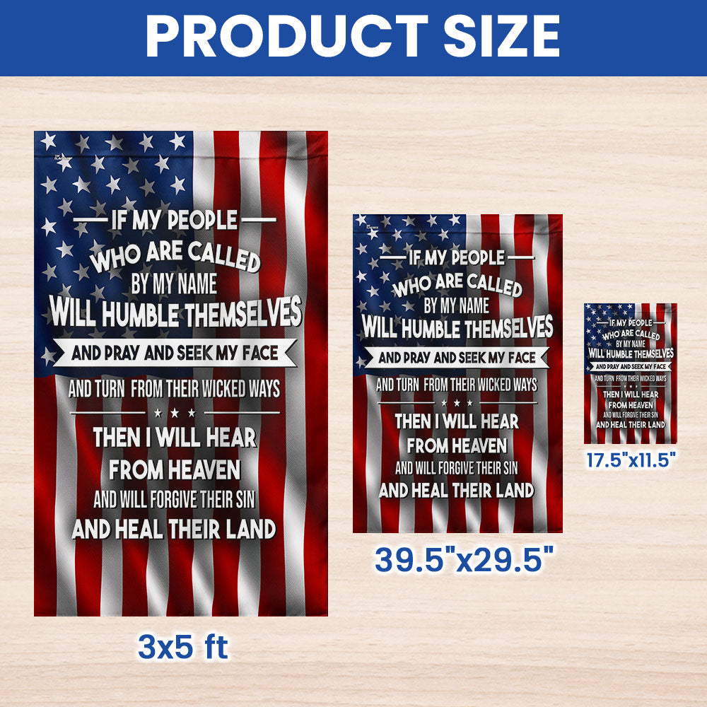 Patriotic Christ 2 Chronicles 7:14 People Called By My Name American Flag