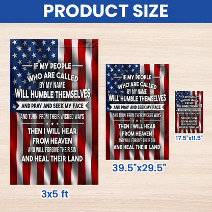 Patriotic Christ 2 Chronicles 7:14 People Called By My Name American Flag