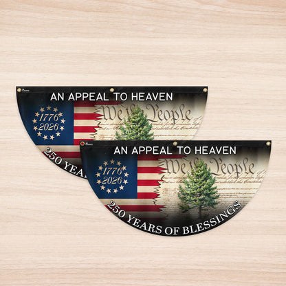 250 Years of Blessings Christian Fan Flag, Appeal To Heaven Patriotic 1776 2026 American Flag Decor
