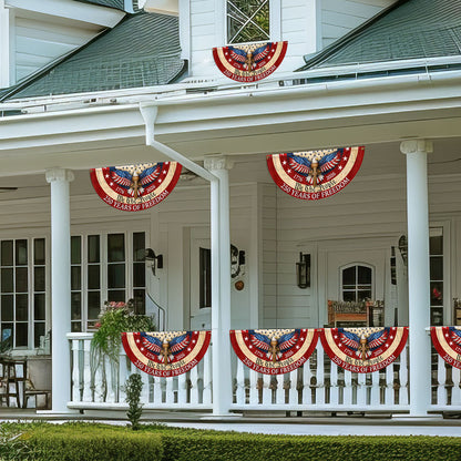 Patriotic Christian American Fan Flag, 250 Years of Freedom Eagle Cros 1776 2026 Flag Decor