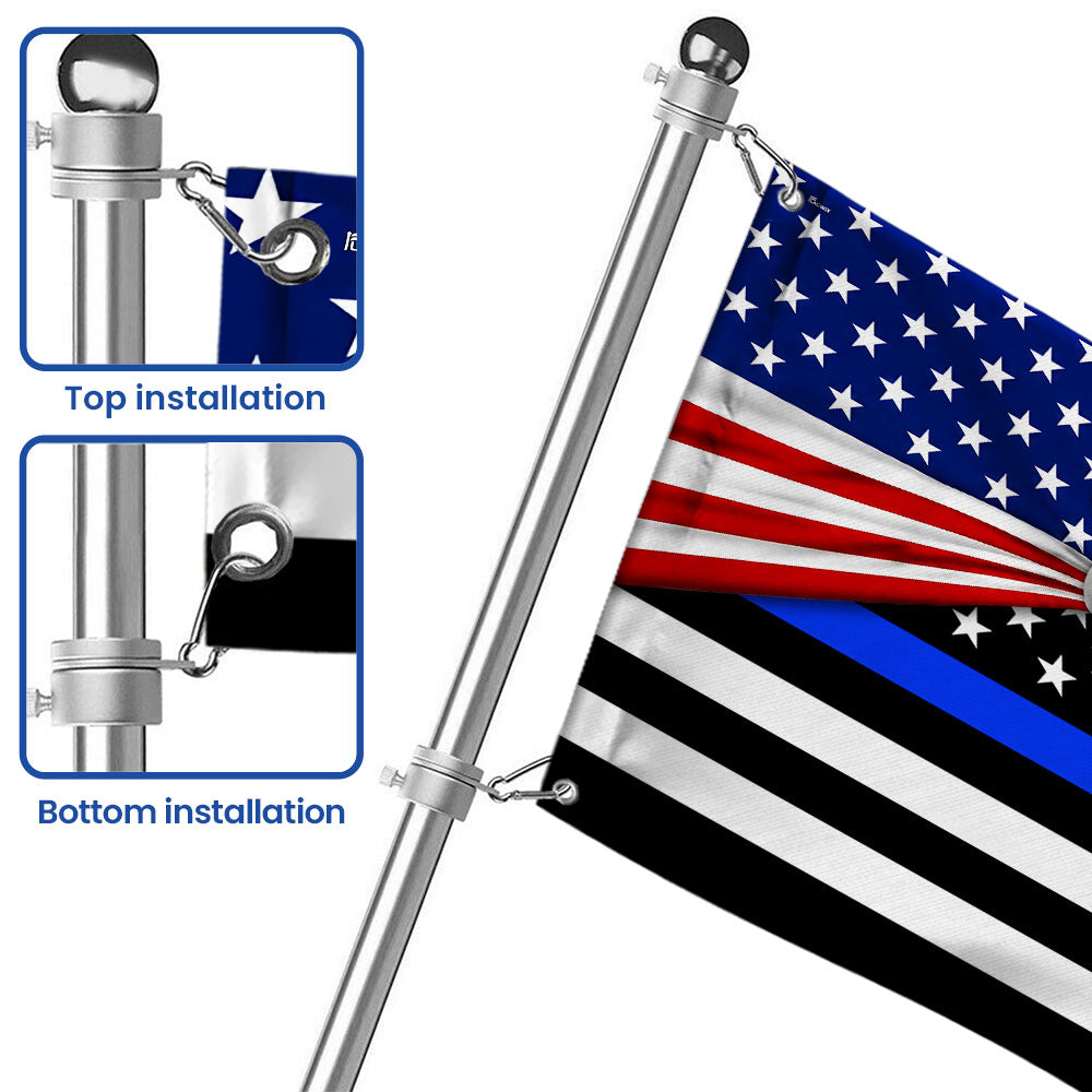 Patriotic Police The Thin Blue Line American Flag