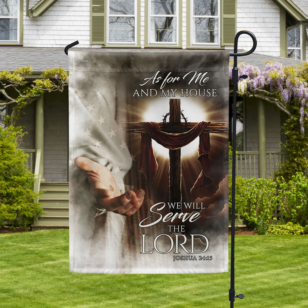 Jesus Christ As For Me And My House Christian Flag