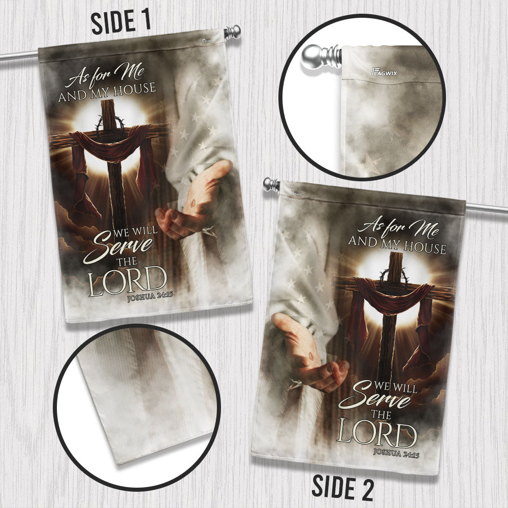 Jesus Christ As For Me And My House Christian Flag