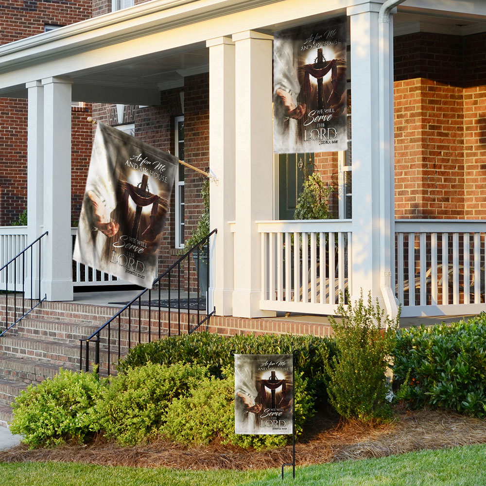 Jesus Christ As For Me And My House Christian Flag