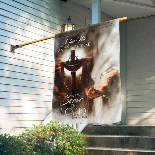 Jesus Christ As For Me And My House Christian Flag