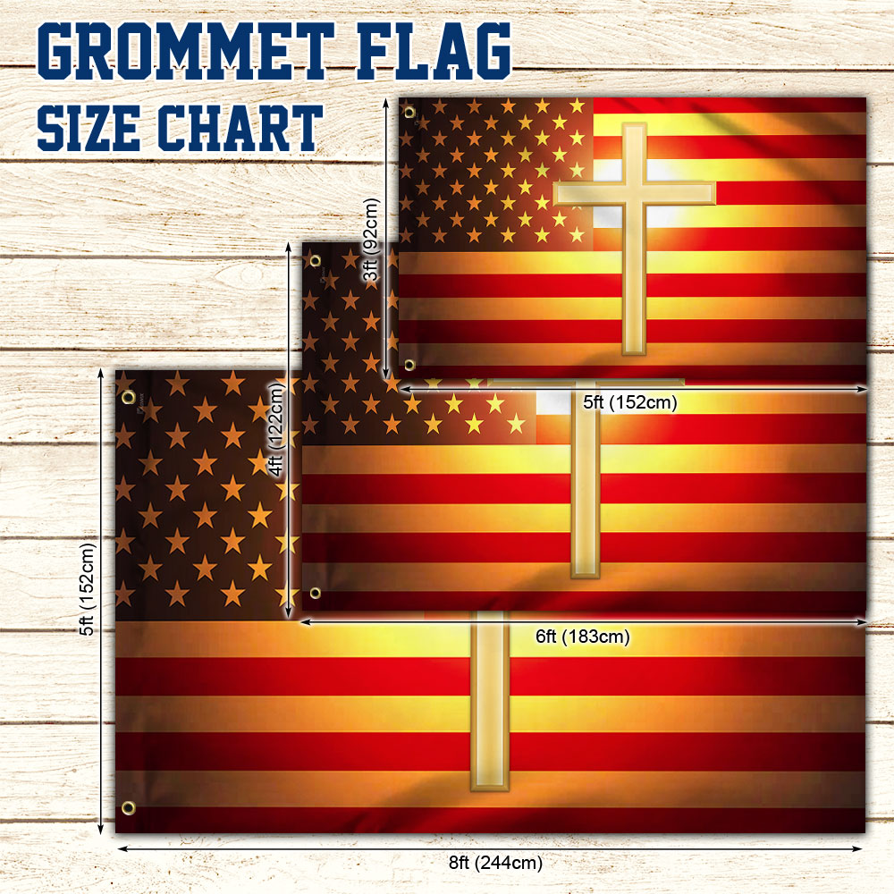 Jesus Flag Jesus Cross Grommet Flag