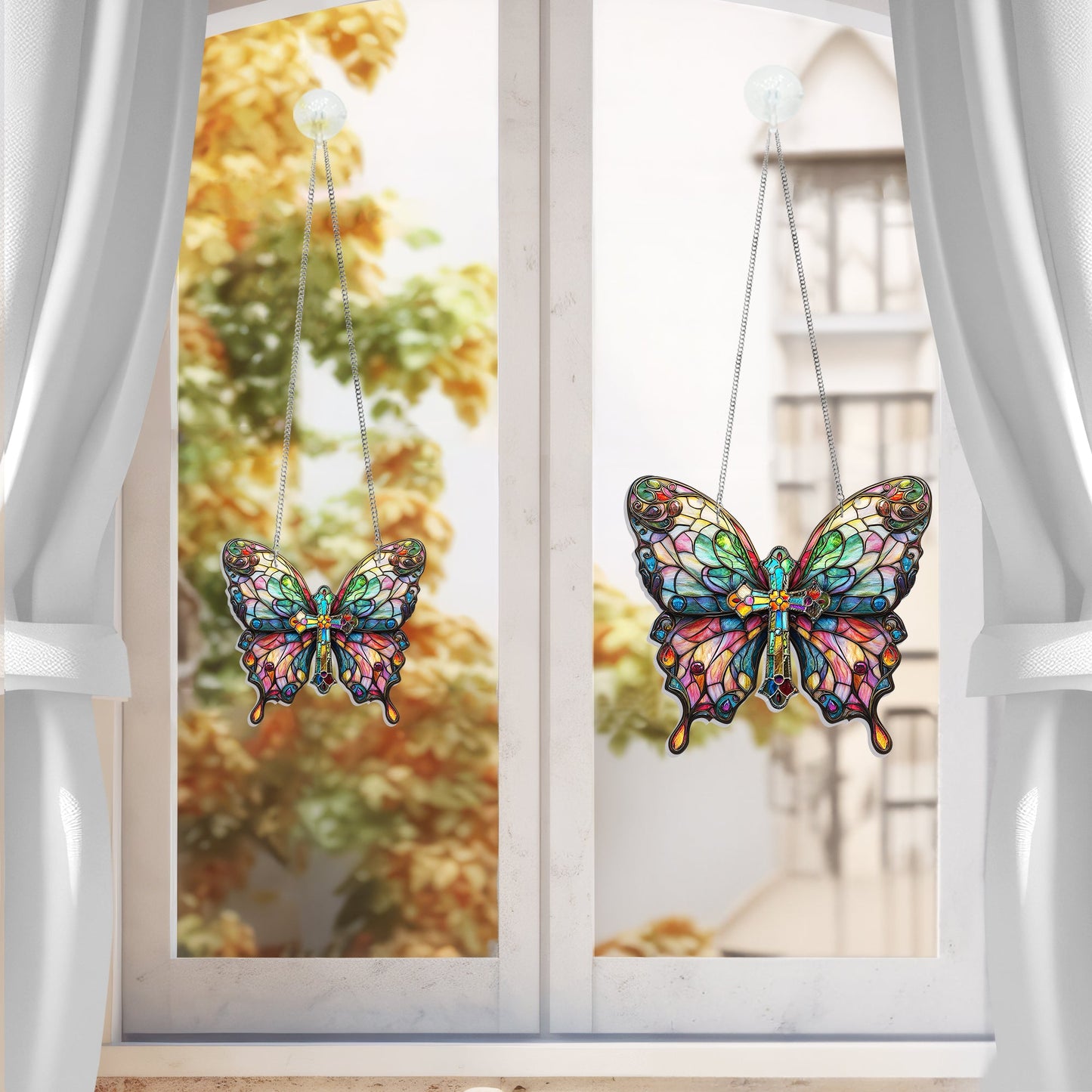 Christian Butterfly Acrylic Suncatcher Hanging