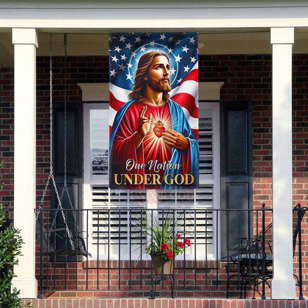 FLAGWIX  Jesus Christ American Flag One Nation Under God Flag