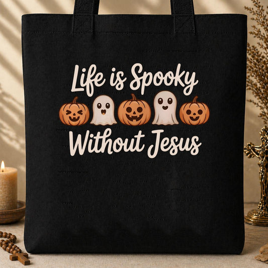 Life Is Spooky Without Jesus Tote Bag