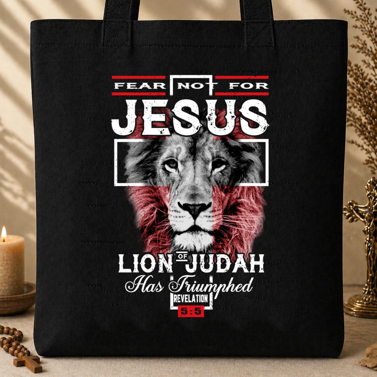 Lion Of Judah Revelation 55 Tote Bag