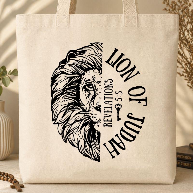 Lion Of Judah Revelations 5.5 Tote Bag