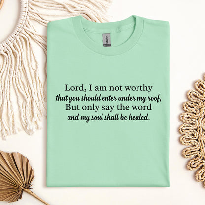 Lord I Am Not Worthy That You Should Enter Under My Roof But Only Say The Word And My Soul Shall Be Healed