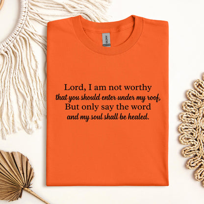 Lord I Am Not Worthy That You Should Enter Under My Roof But Only Say The Word And My Soul Shall Be Healed