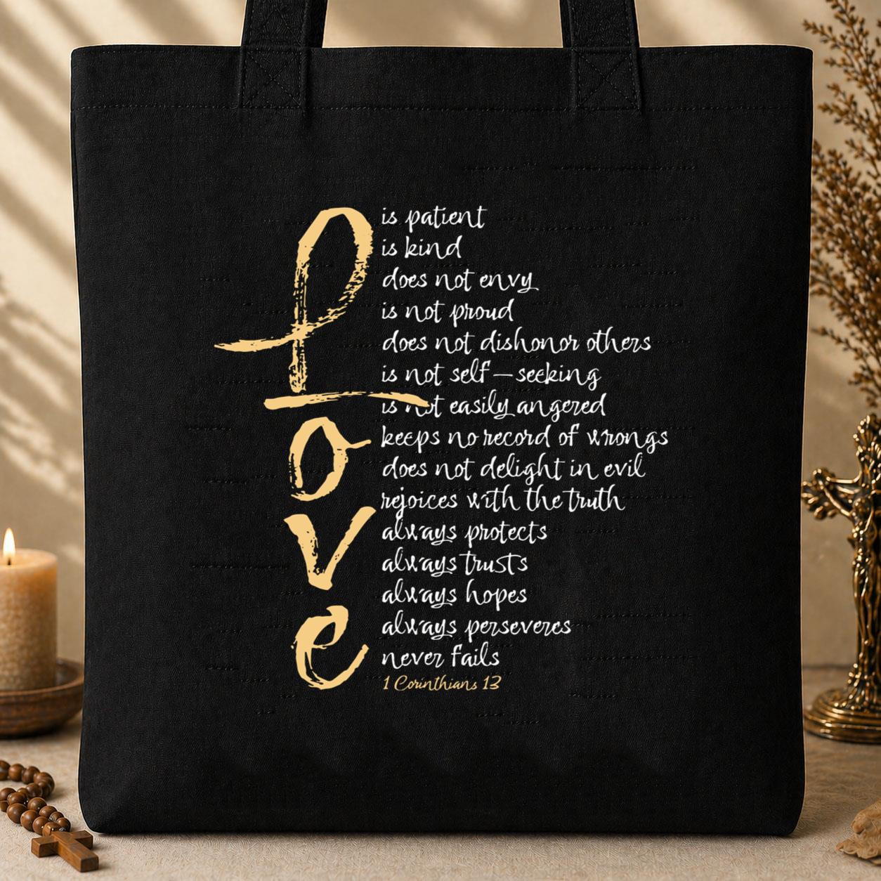 Love 1 Corinthians 13 Tote Bag