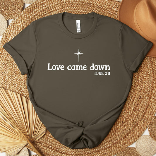 Love Came Down Luke 2.11 Premium T-shirt