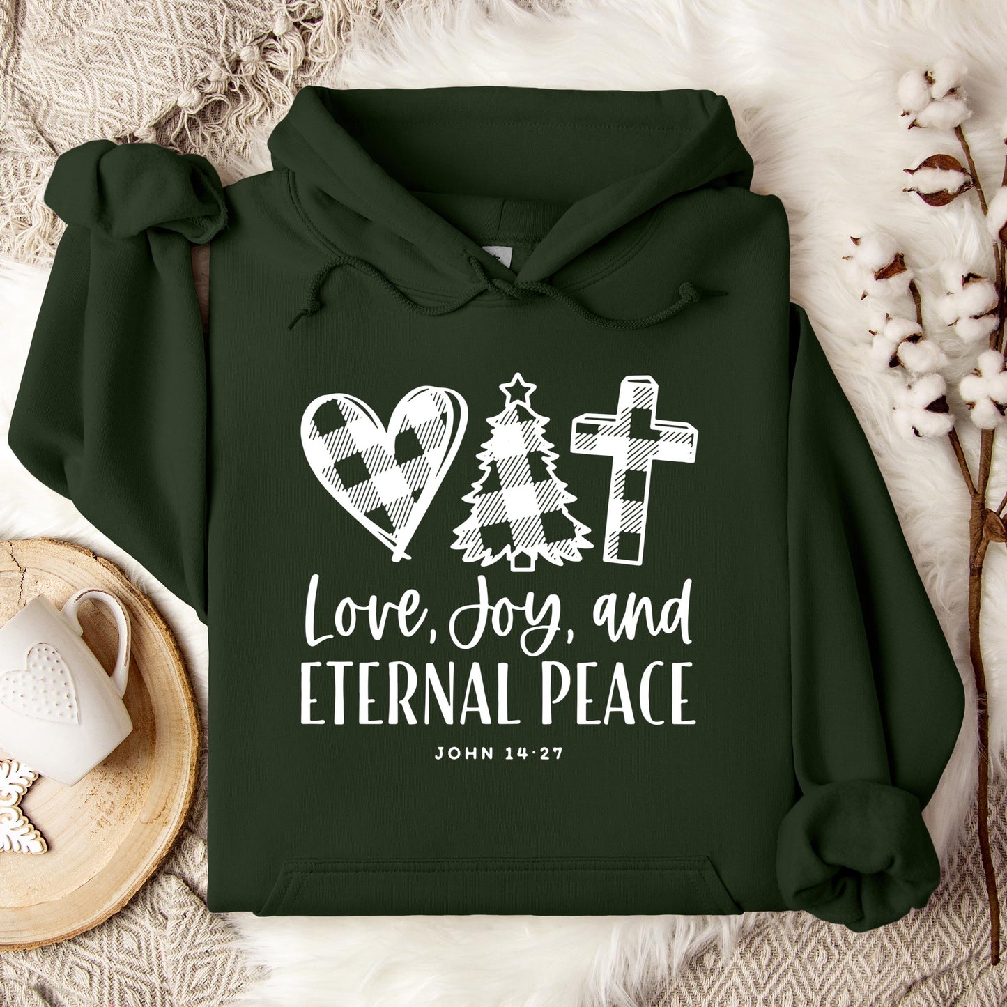 Love Joy And Eternal Peace John 14.27 Hoodie