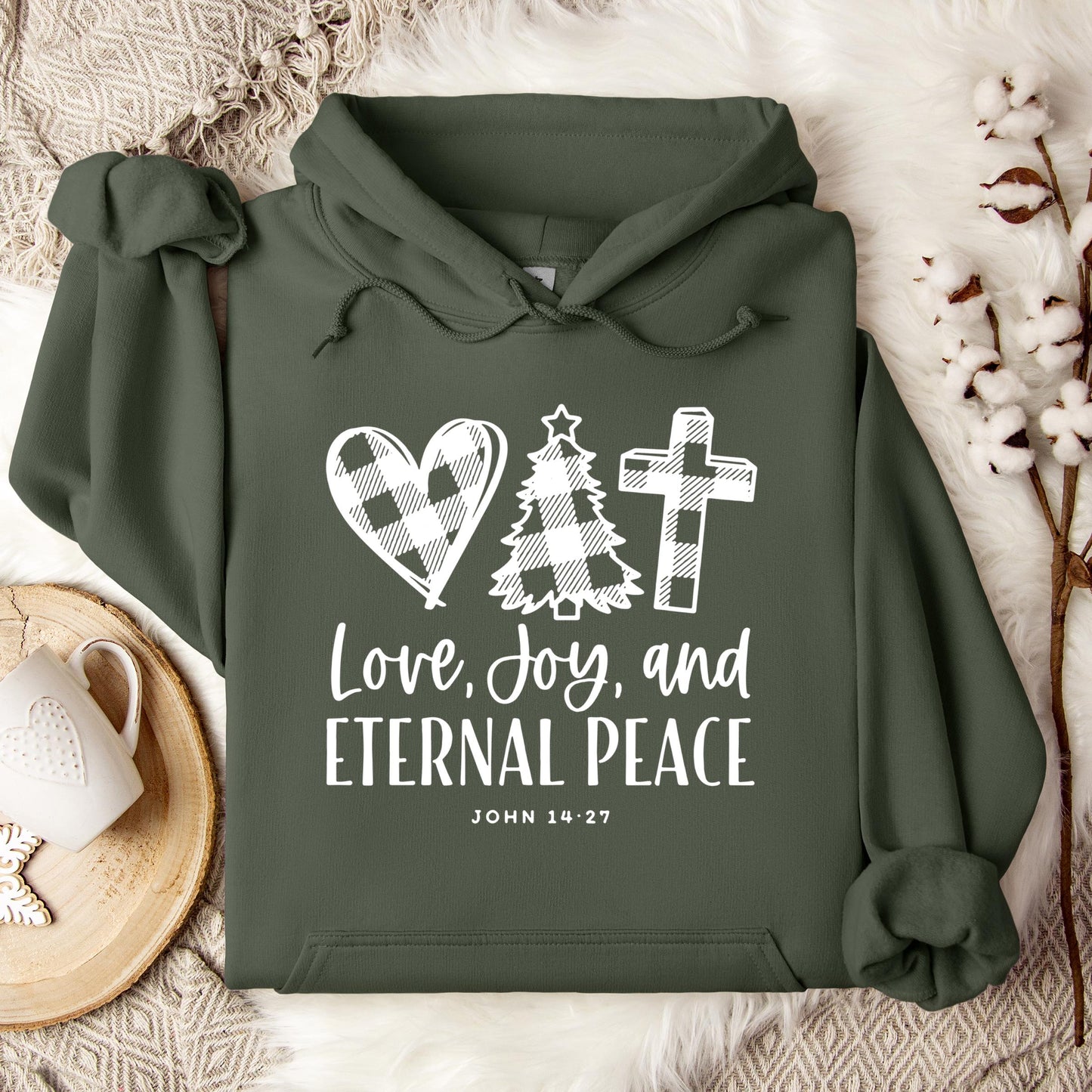 Love Joy And Eternal Peace John 14.27 Hoodie